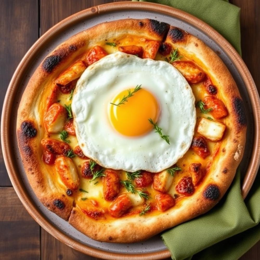 Hessische Pizza mit Ei